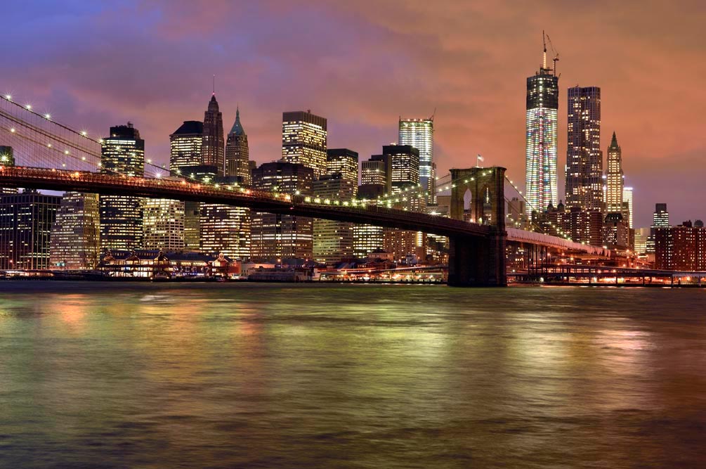 Фотообои Ночной мост New York