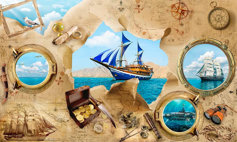 Фотообои Пиратская карта