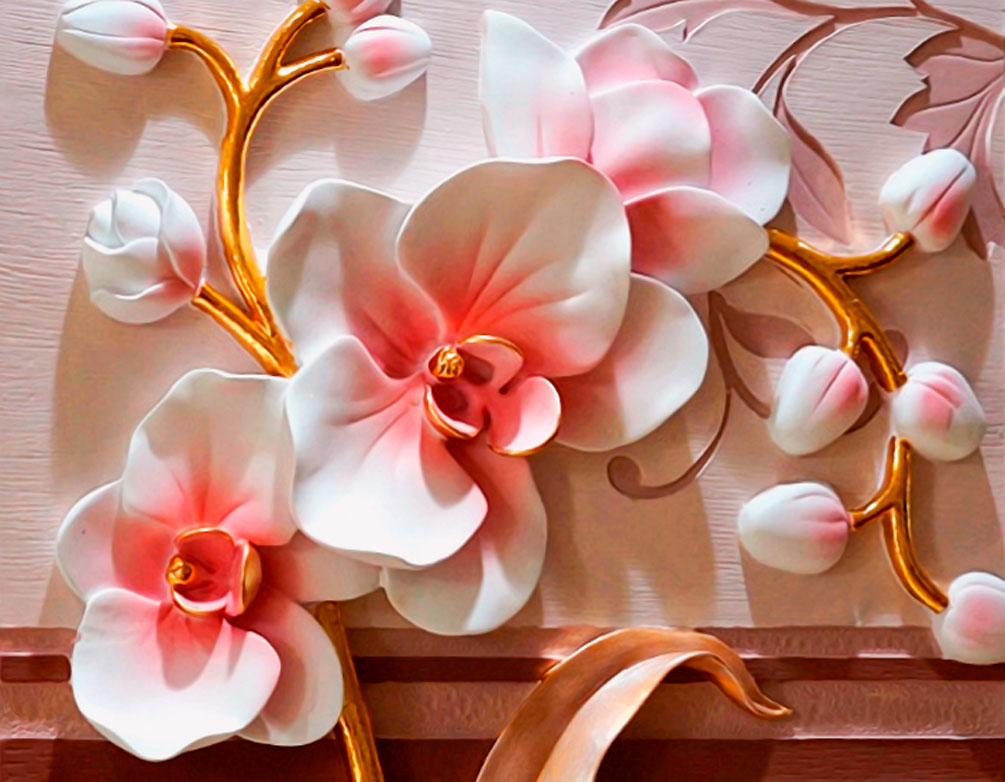 Фотообои Керамические орхидеи