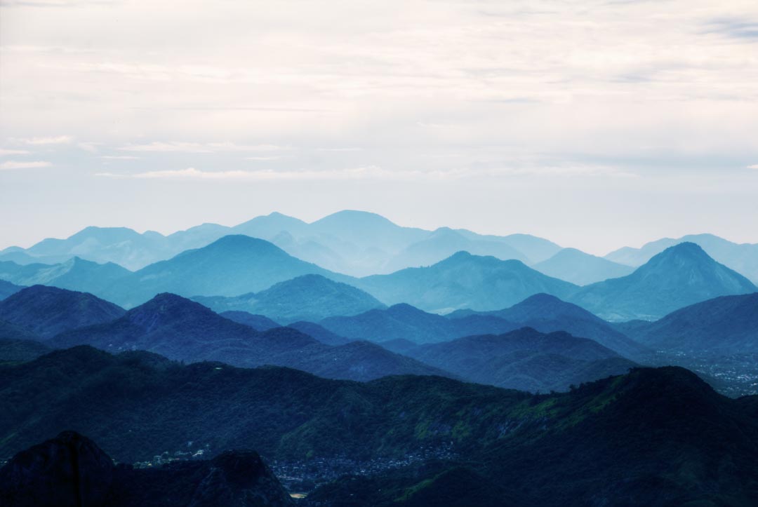 Фотообои синие горы
