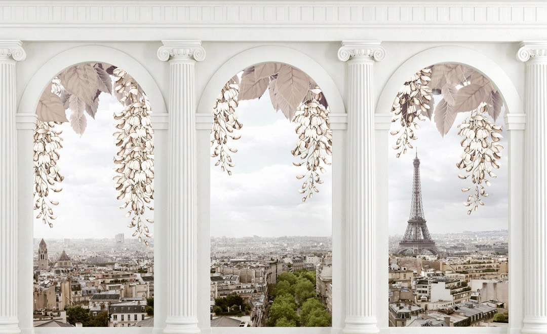Фотообои  Париж за окном