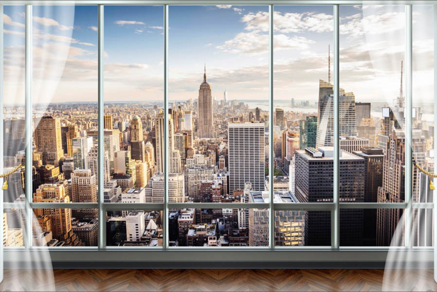 Фотообои Нью йорк за окном
