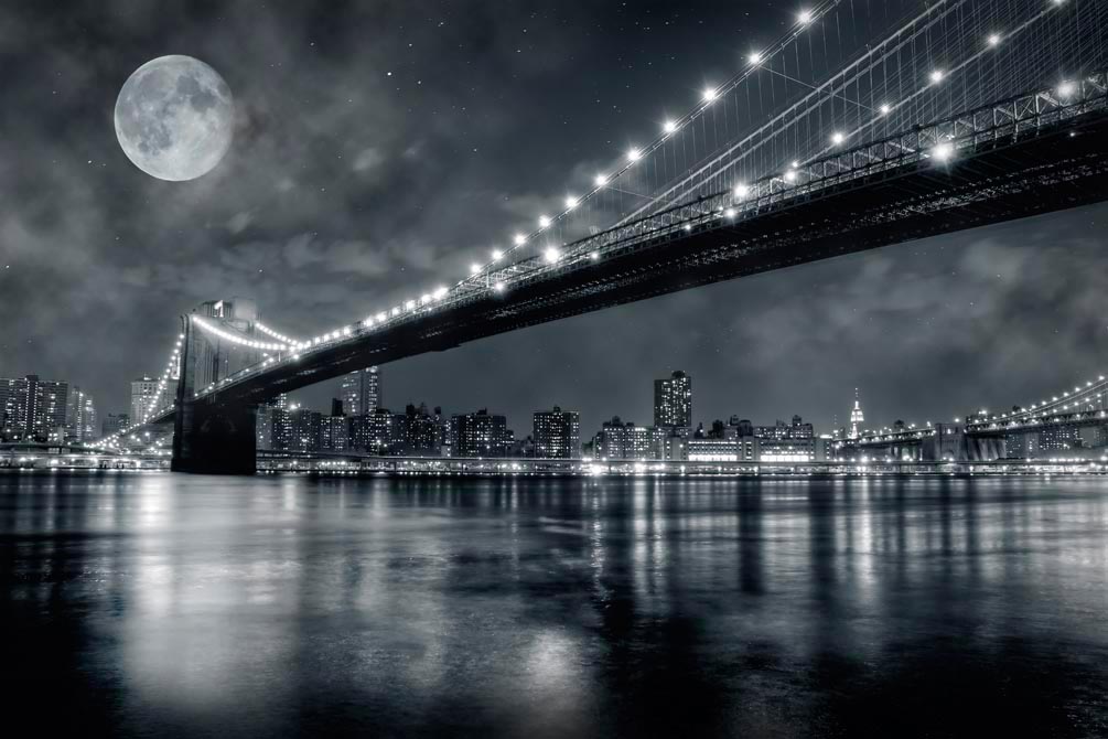 Фотообои Мост и луна, New York