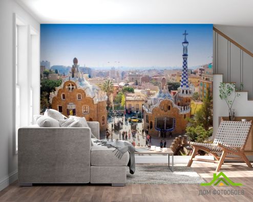 выбрать Фотообои Город в Барселоне Фотообои, цвет: «разноцветный» на стену