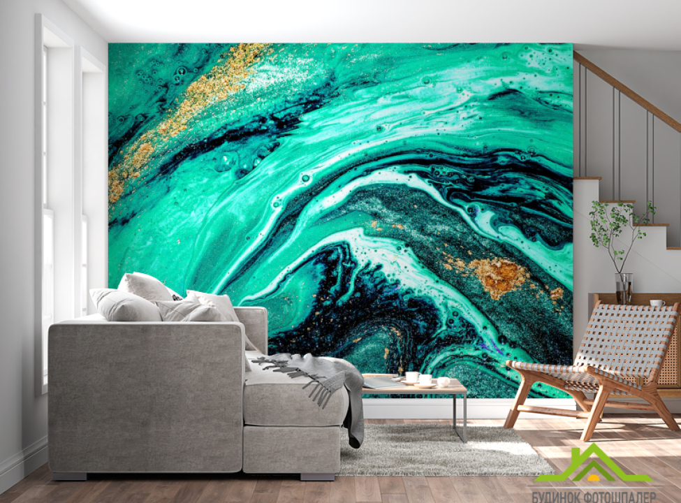 выбрать Фотообои Fluid art зелёный Фотообои Fluid art на стену