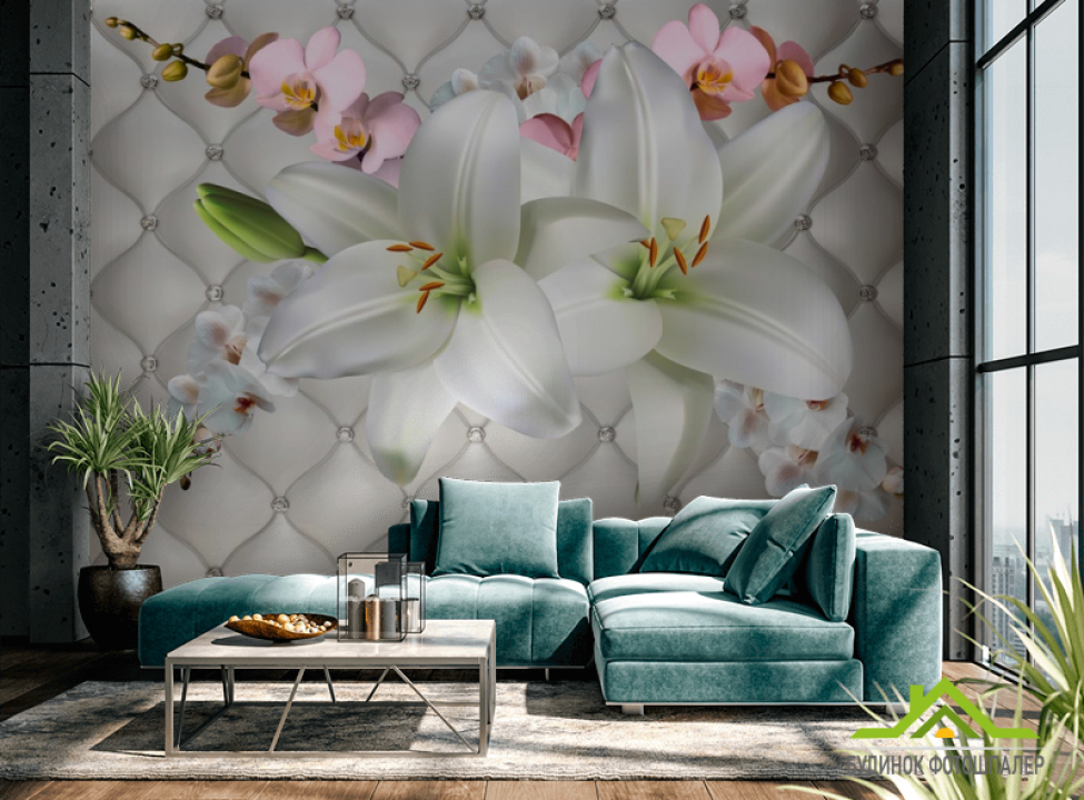 выбрать Фотошпалери Лілія на тканини Каталог фотошпалер на стіну