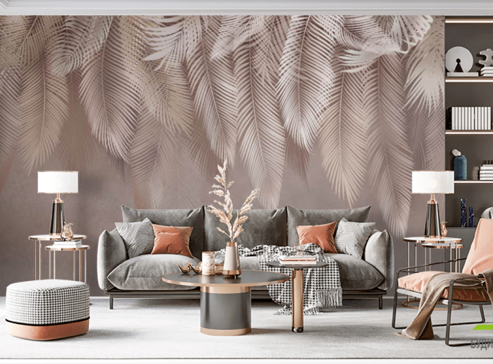 выбрать Фотошпалери коричневі листя пір'я Каталог фотошпалер на стіну