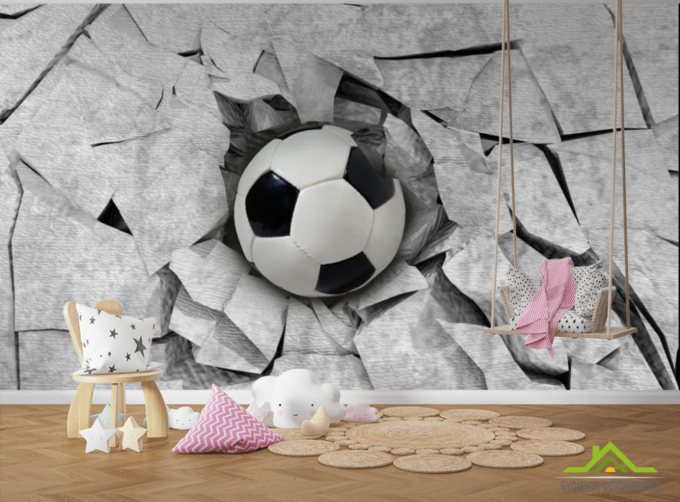 выбрать Фотошпалери Футбольний м'яч 3Д Каталог фотошпалер на стіну