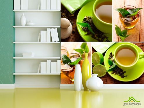 выбрать Фотошпалери Зелений чай Фотошпалери Їжа і напої на стіну