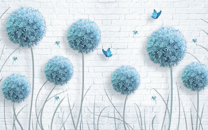 Фотошпалери Блакитні квіти
