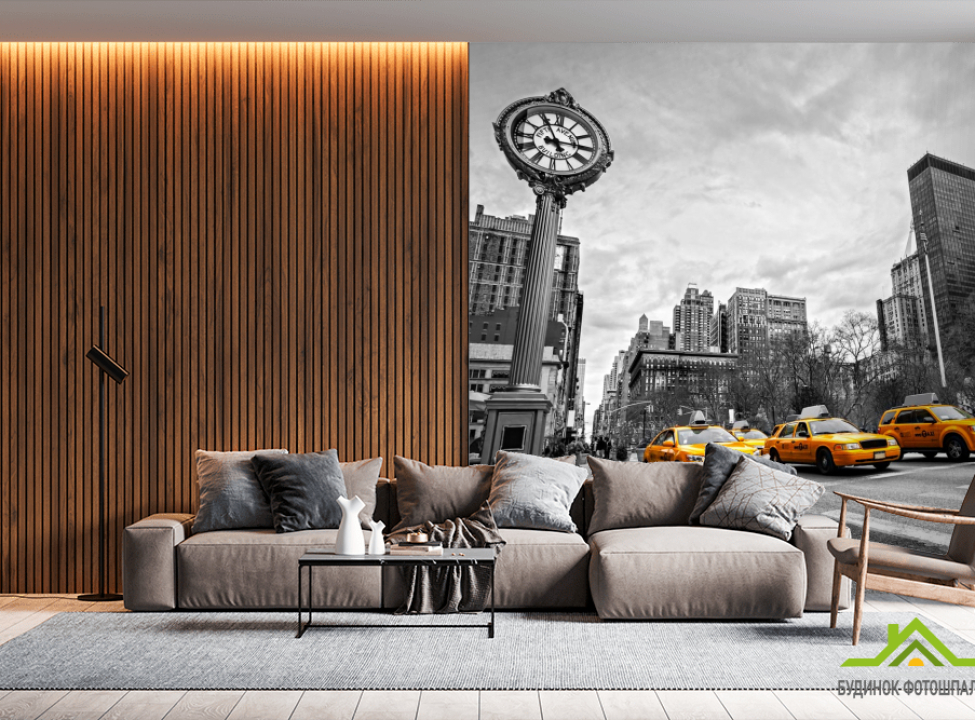 выбрать Фотообои желтое такси в Англии Каталог фотообоев на стену