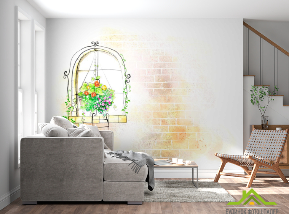 выбрать Фотообои Окно Фотообои Иллюстрации на стену