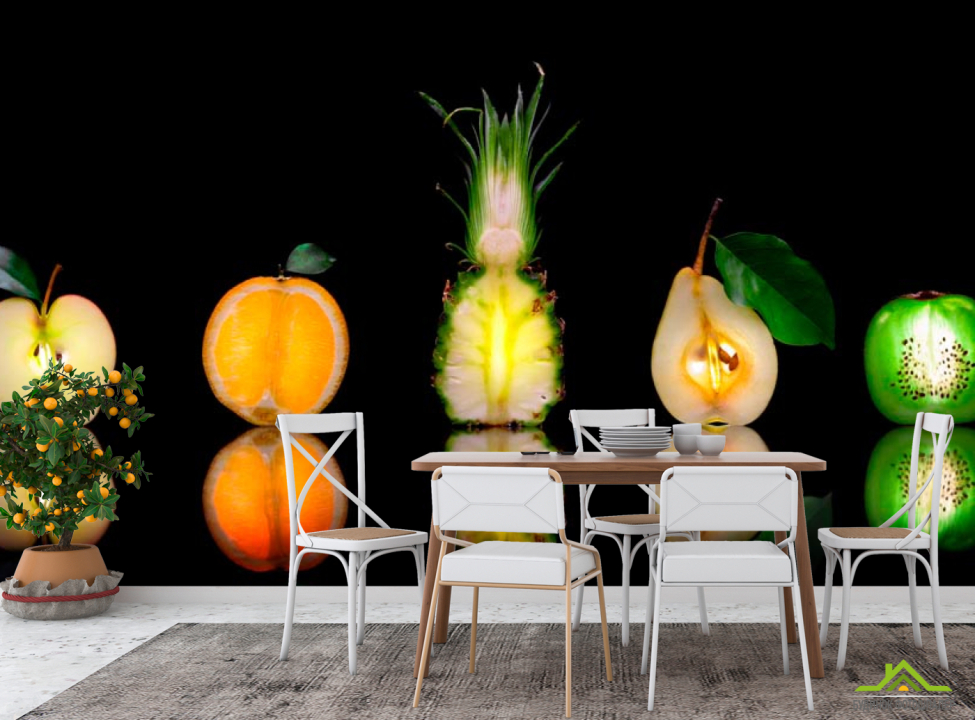 выбрать Фотообои в кухню Фрукты Фотообои в кухню: картинка на стену