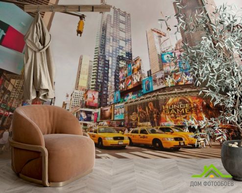 выбрать Фотообои Реклама, такси, Гонконг Фотообои, цвет: «разноцветный» на стену
