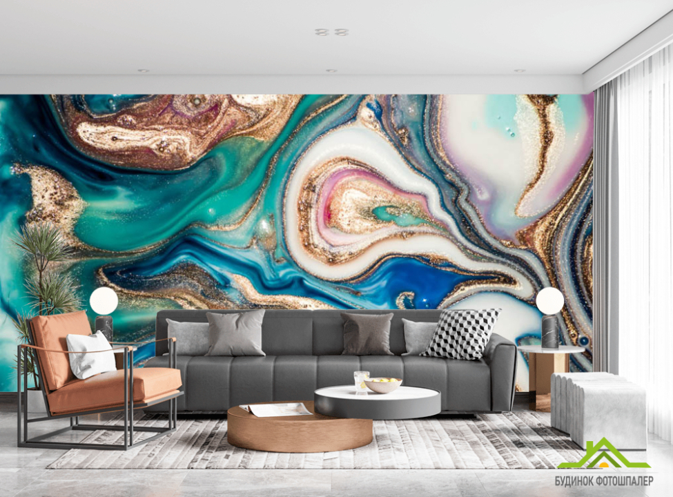 выбрать Фотошпалери Золотий Fluid art Каталог фотошпалер на стіну