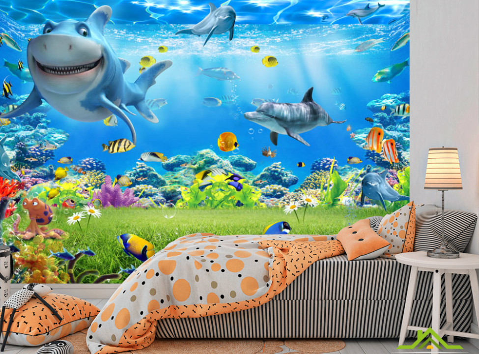 выбрать Фотошпалери Акула і її друзі Каталог фотошпалер на стіну