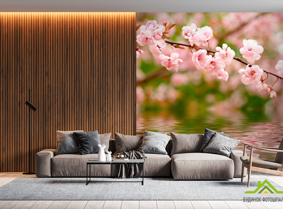 выбрать Фотошпалери Річкова вишня цвіте Каталог фотошпалер на стіну