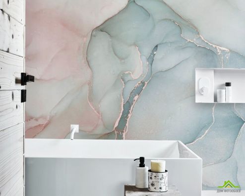 выбрать Фотообои Флюид розовый с голубым Фотообои в ванную на стену