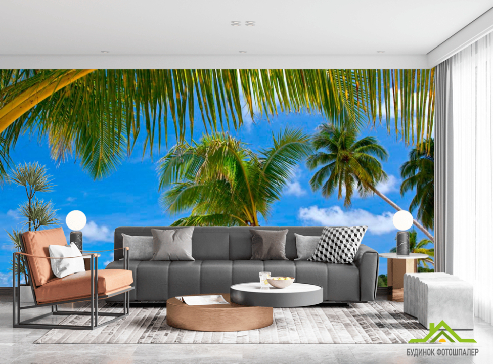 выбрать Фотошпалери Пляж в пальмах Каталог фотошпалер на стіну