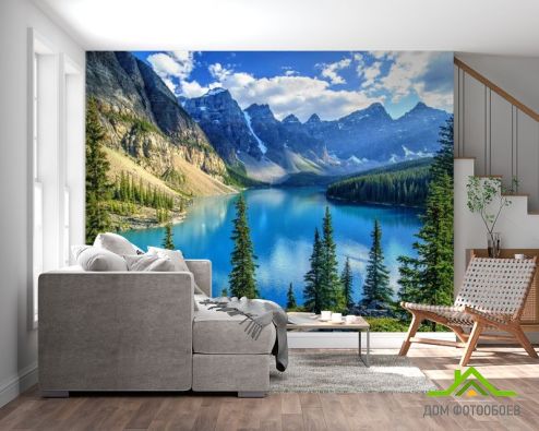 выбрать Фотошпалери блакитне гірське озеро Фотошпалери, колір: «» на стіну