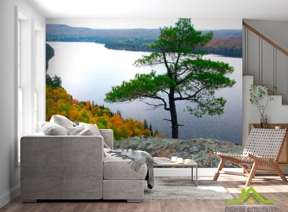 выбрать Фотообои Скала, вода, дерево Каталог фотообоев на стену
