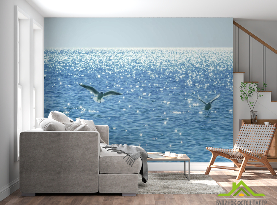выбрать Фотообои Чайки над морем Каталог фотообоев на стену