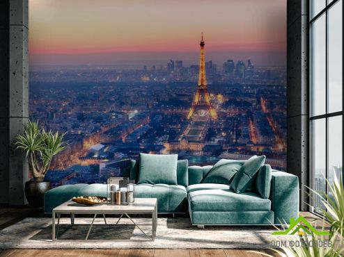 выбрать Фотообои Париж Фотообои Фотообои Города: горизонталная, горизонтальная ориентация на стену