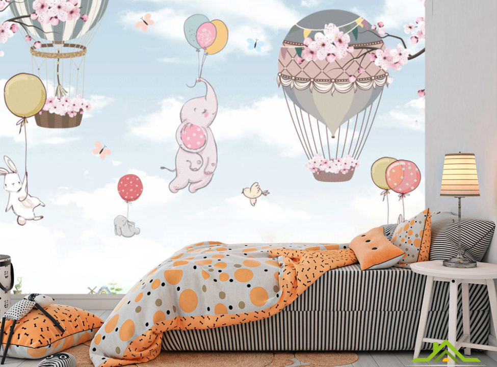 выбрать Фотообои Зверинец на шарах Фотообои Little kids на стену