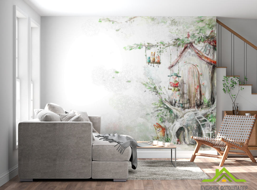 выбрать Фотошпалери Казкові жителі на дереві Каталог фотошпалер на стіну