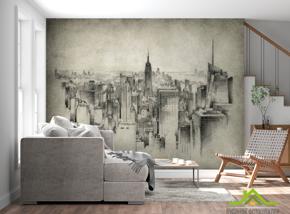 выбрать Фотошпалери Мальований Манхеттен Каталог фотошпалер на стіну