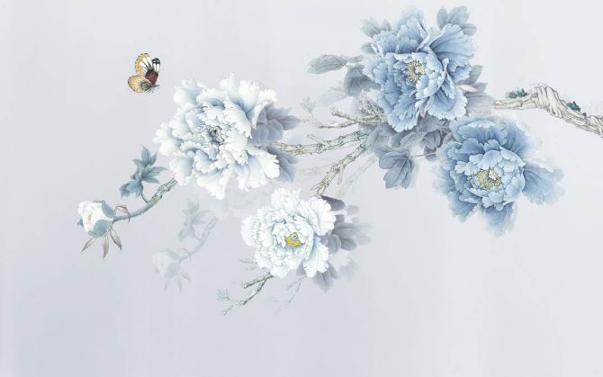 Фотошпалери Сині квіти