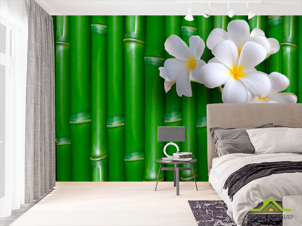 Фотообои Бамбук и цветы