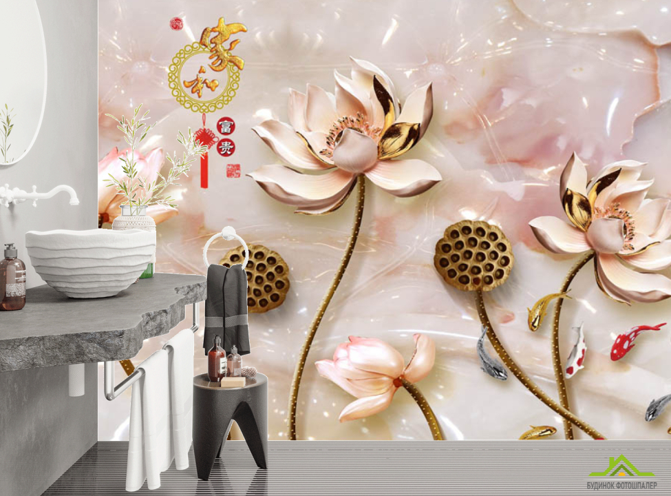 выбрать Фотошпалери керамічні лотоси Каталог фотошпалер на стіну