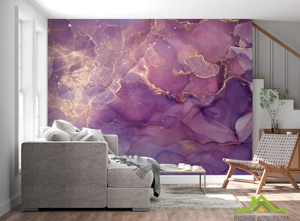 выбрать Фотообои Фиолетовый Fluid art Каталог фотообоев на стену