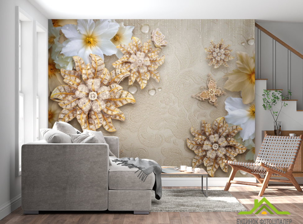 выбрать Фотообои 3D цветы Каталог фотообоев на стену