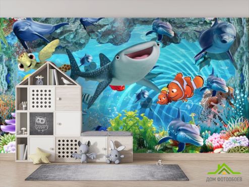 выбрать Фотообои 3д подводный мир Фотообои в детскую на стену