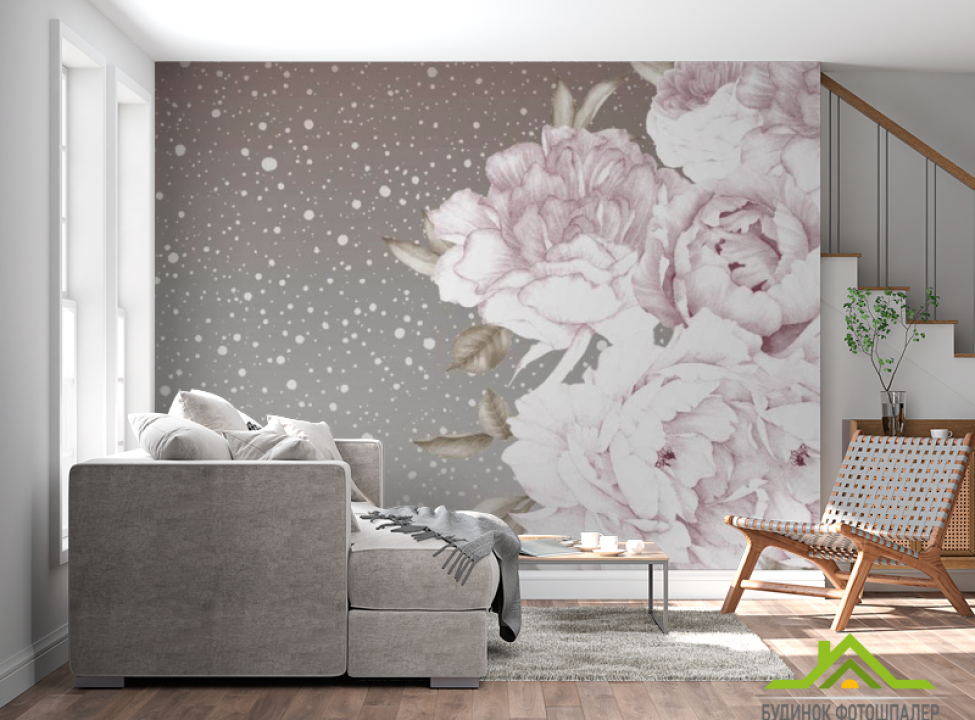 выбрать Фотошпалери Квіти на бежевому тлі Каталог фотошпалер на стіну