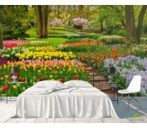 Фотообои разноцветная цветочная поляна