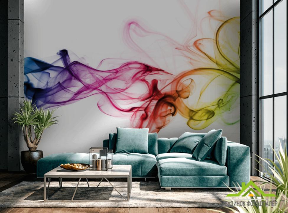 выбрать Фотошпалери Різнокольоровий дим Каталог фотошпалер на стіну