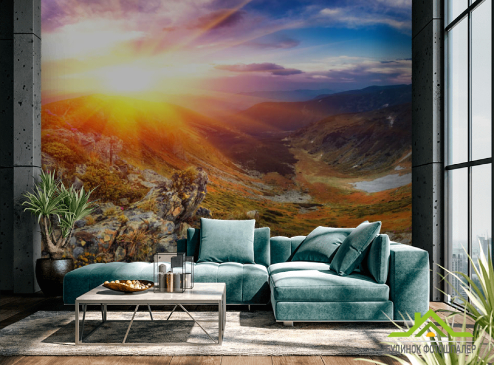 выбрать Фотошпалери Схід у горах Каталог фотошпалер на стіну