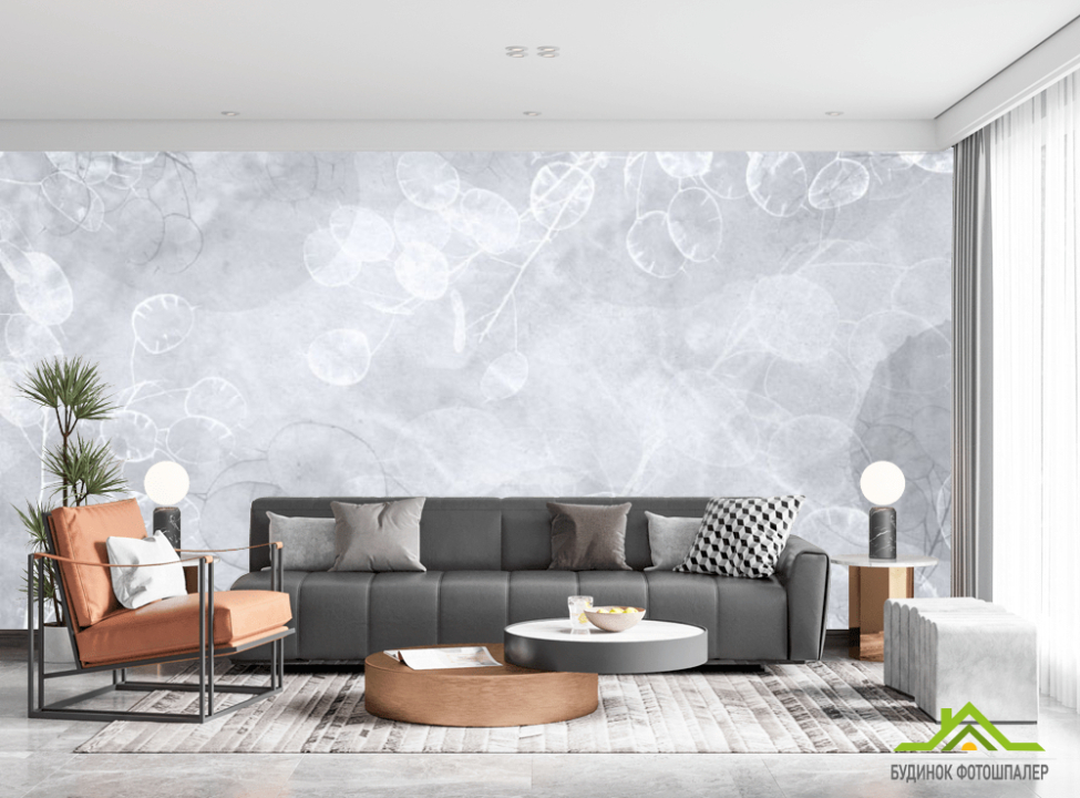 выбрать Фотообои Сухоцветы дизайнерские синие Каталог фотообоев на стену