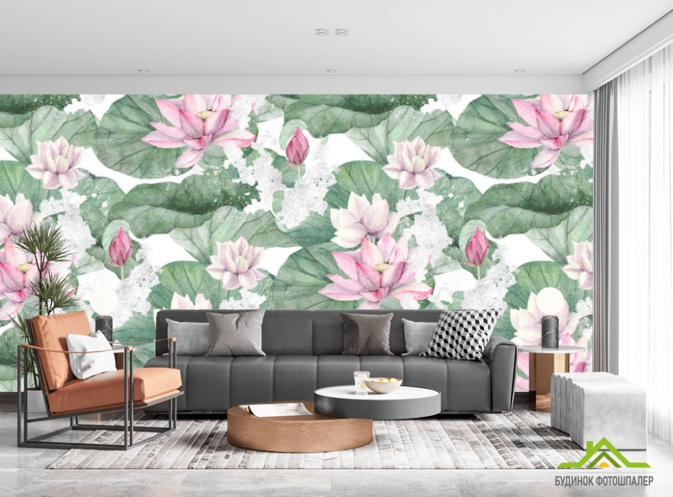 выбрать Фотообои Дизайнесркие лотосы Каталог фотообоев на стену