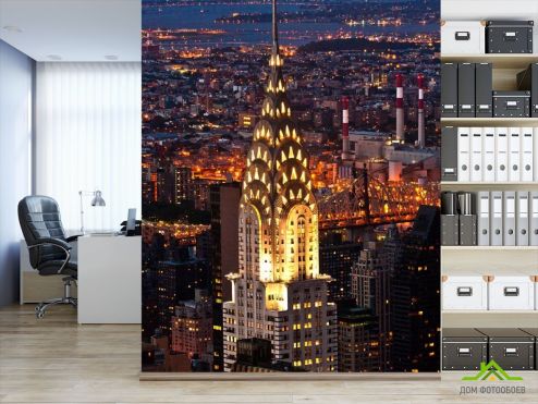 выбрать Фотообои шпиль в мегаполисе Фотообои Фотообои Города: вертикальная ориентация на стену