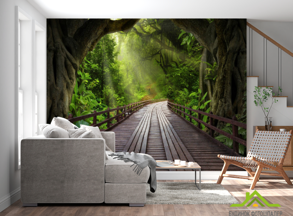 выбрать Фотообои зеленый тоннель Каталог фотообоев на стену
