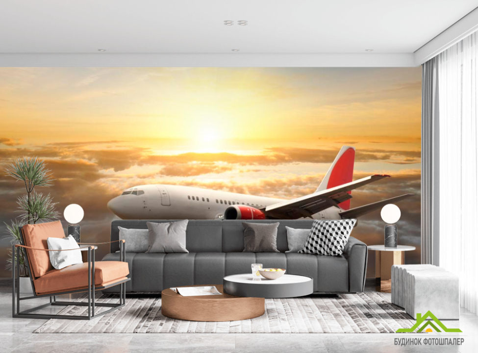 выбрать Фотошпалери Літак у небі Каталог фотошпалер на стіну