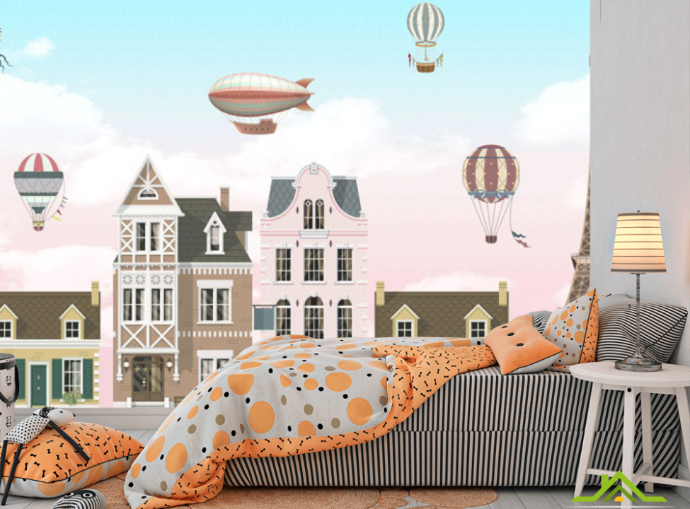 выбрать Фотообои Домики и эйфилевая башня Фотообои Little kids на стену