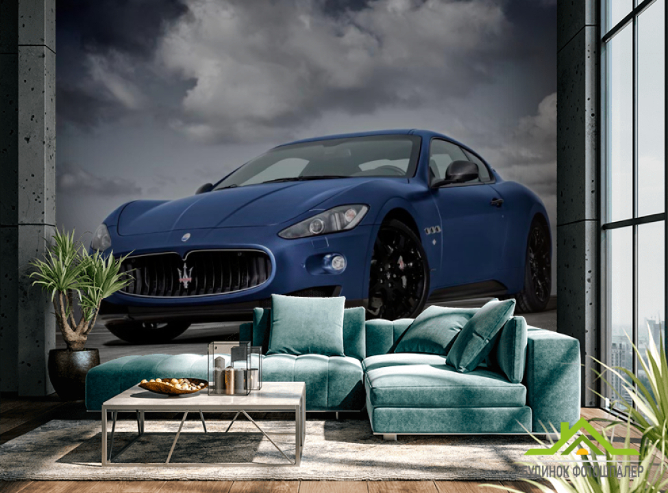 выбрать Фотообои Синяя машина Каталог фотообоев на стену