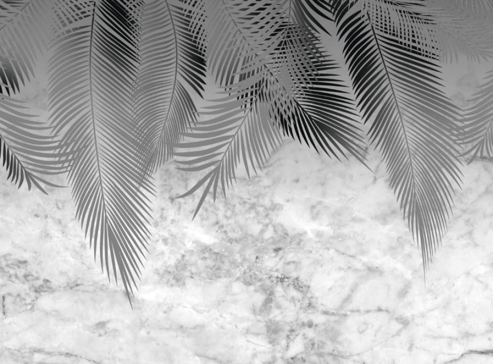 выбрать Фотообои  тропические листья и мрамор Каталог фотообоев на стену