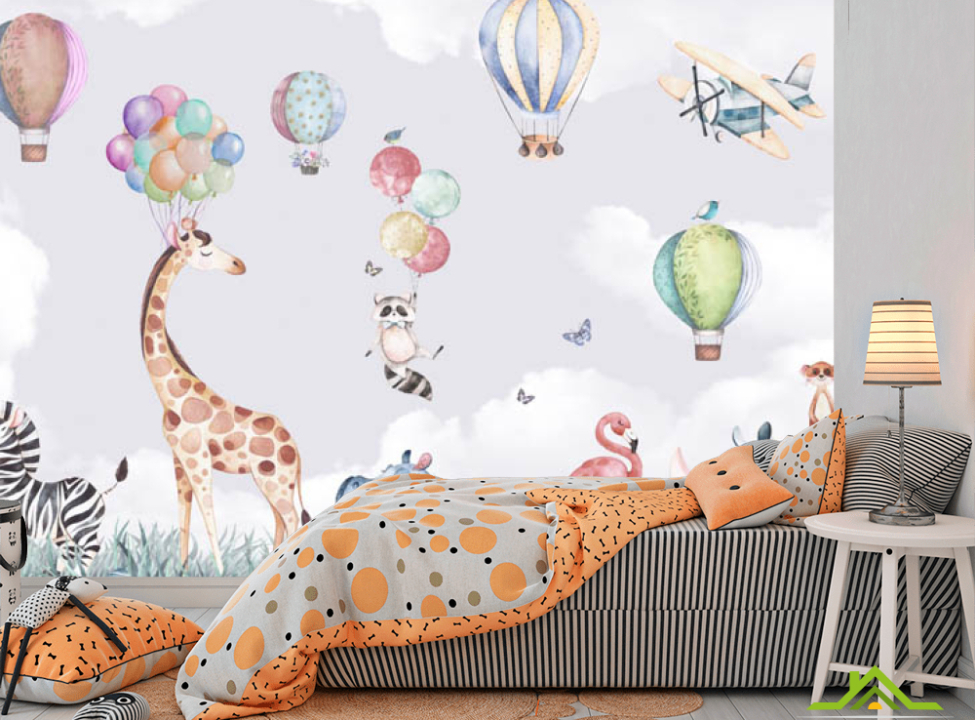выбрать Фотошпалери Тварини на повітряній кулі Каталог фотошпалер на стіну