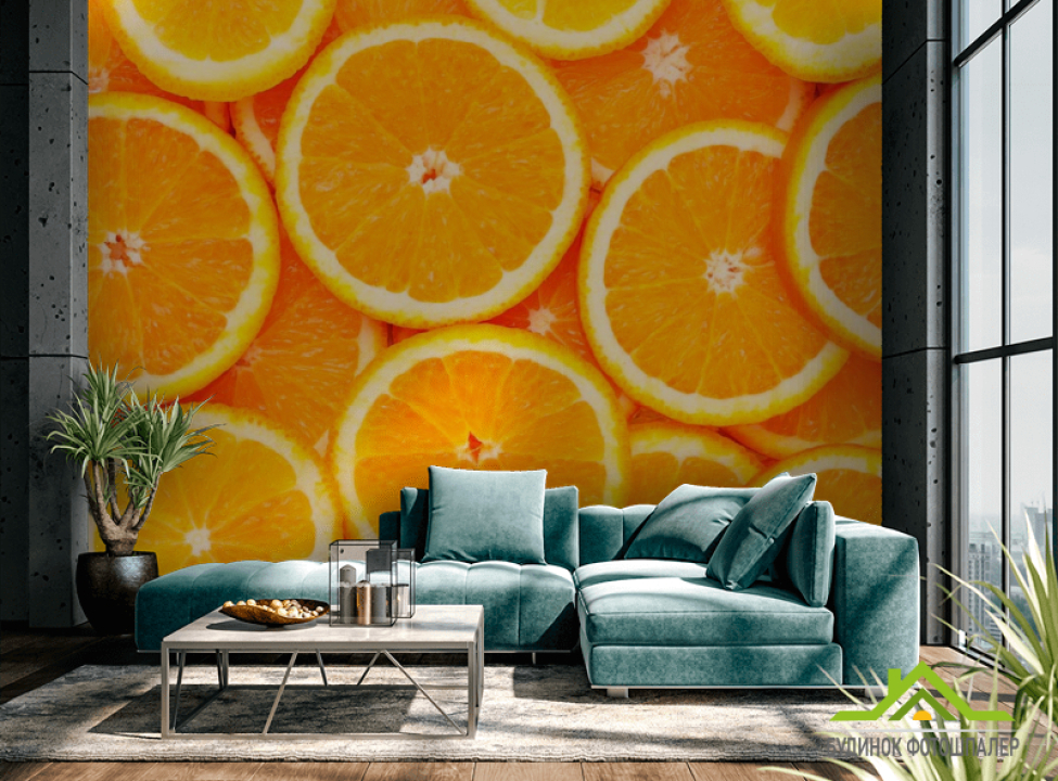 выбрать Фотообои Нарезанные апельсины Каталог фотообоев на стену